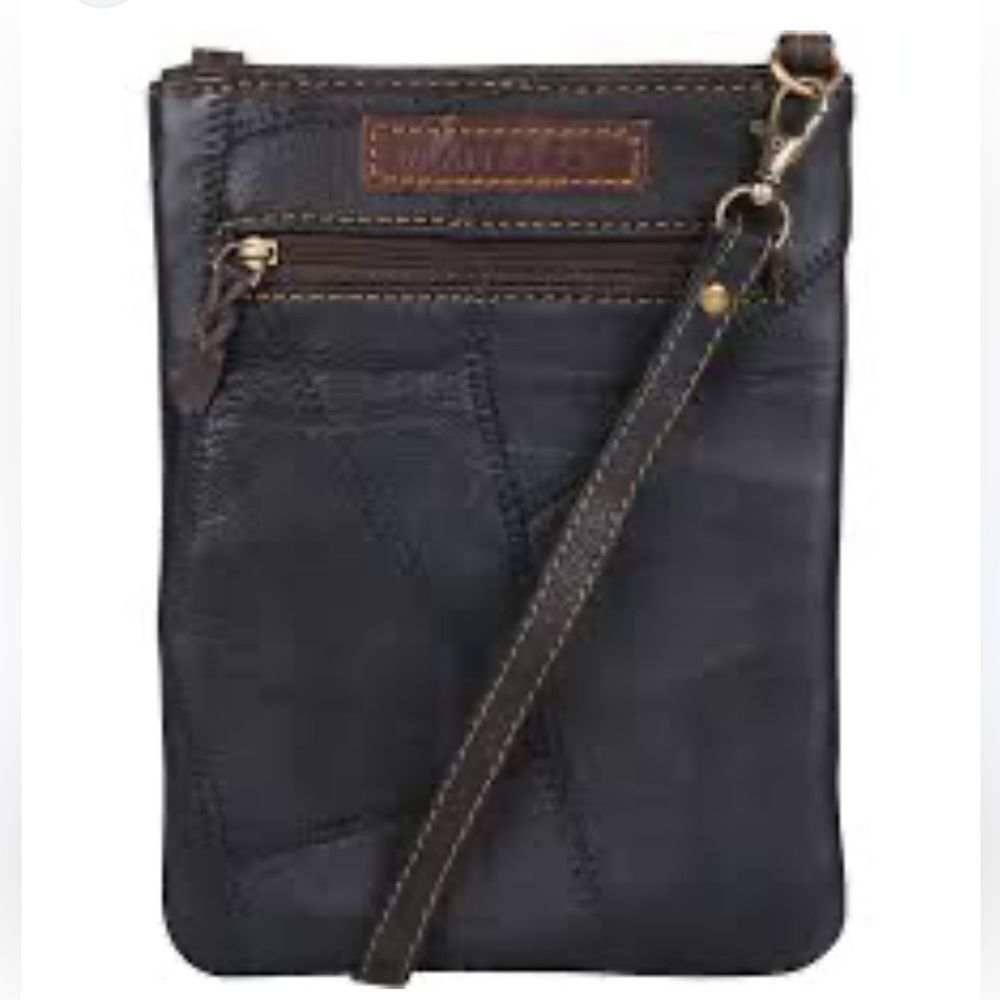 Vaan and Co. Brisk Madison Crossbody Black/Grey Leather new with tags